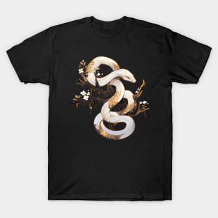 Gothic Golden Snake T-Shirt